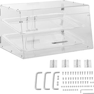 EXHIBIDOR DE PAN DE 2 REPISAS DE ACRILICO CON PUERTAS 21 x 17 x 12 PG