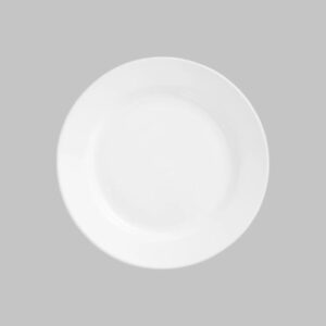 PLATO TRINCHE DE 26.5 CM MARCA ECOR BLANCO BRILLANTE (CAJA CON 12 PIEZAS)