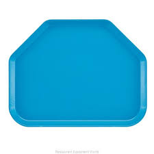 CHAROLA DE SERVICIO TRAPEZOIDAL DE POLICARBONATO 14 x 18 PULGADAS COLOR AZUL (CAJA CON 12 PIEZAS)