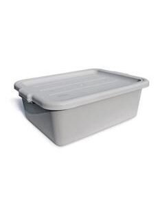 CHAROLA LEVANTAMUERTOS CON TAPA 20 X 15 X 7 PG COLOR GRIS CHOICE