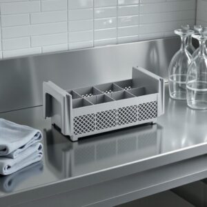 MEDIA CANASTILLA PARA CUBIERTOS PLASTICO 8 DIV. GRIS 8FBNH434151 CAMBRO