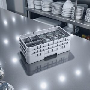 MEDIA CANASTILLA 10 COMPARTIMENTOS CON 2 EXTENSIONES COLOR GRIS CLARO 10HS434151 CAMBRO (PRECIO POR 4 PIEZAS)