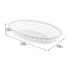 CANASTA PARA CENTRO DE MESA SENCILLA BLANCA (9 1/2 X 6 X 2 PG) GET (PRECIO POR 12 PIEZAS)