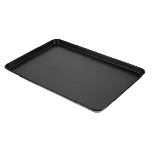 CHAROLA ALUMINIO 13 X 18 PG (33 x 45 cm) CALIBRE 18 COLOR NEGRO