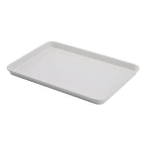 CHAROLA ALUMINIO 13 X 18 PG (33 x 45 cm) CALIBRE 18 COLOR BLANCA