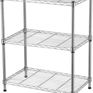 Estante de 14 x 24 Cromado con Postes de 34 pg de 3 entrepanos