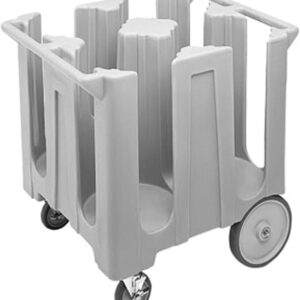 CARRO PARA TRANSPORTE DE PLATOS DE 4 A 8 COLUMNAS AJUSTABLES PARA ACOMODAR DE 4 1/2 HASTA 13 PULGADAS DE DIAMETRO, 180-200 PLATOS EN 4 COLUMNAS O 360-400 PLATOS EN 8 COLUMNAS, INCLUYE FUNDA DE VINYL NOBLE