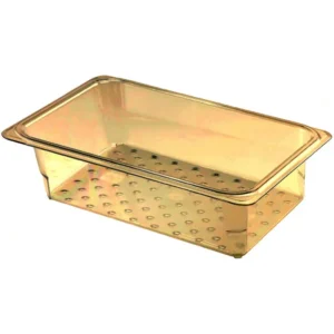 Inserto Tercio 3 Pg Perforado Color Ambar Alta Temperatura Cambro