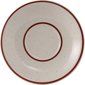 Plato para taza 6 pg color marfil moteado en color cafe con borde estrecho y borde cafe DSD-2 Desert Sand Libbey (Precio por 36 piezas)