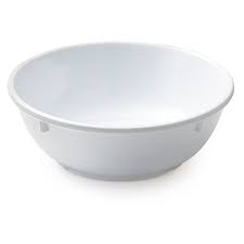PLATO BOWL DE MELAMINA 14 OZ COLOR BLANCO DN-314-W SUPERMEL GET (PRECIO POR 48 PIEZAS)