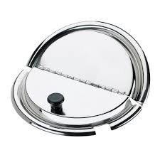 TAPA PARA INSERTO REDONDO 11 7/16 PG ACERO INOX CON PERILA DE PLASTICO 47490 KOOL TOUCH VOLLRATH