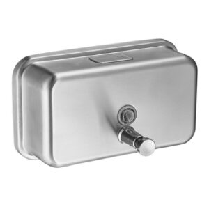 DISPENSADOR DE JABON 40 OZ (1.2 LTS) PARA PARED HORIZONTAL DE ACERO INOXIDABLE LAVEX JANITORIAL