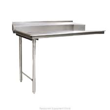 MESA DE APOYO CON RESPALDO RACK DE LAVADO PARA ADAPTAR A LAVAVAJILLA DERECHO ABIERTO ACERO INOXIDABLE T 304 CAL.16 MEDIDA:36X30X44 PG