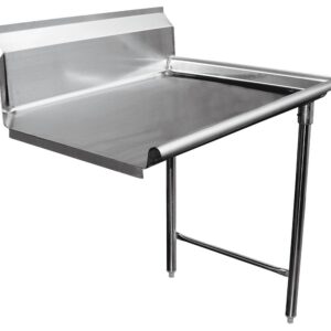MESA DE APOYO CON RESPALDO RACK DE LAVADO PARA ADAPTAR A LAVAVAJILLA IZQUIERDA ABIERTO ACERO INOXIDABLE T 304 CAL.16 MEDIDA:36X30X44 PG