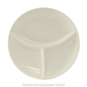 Plato de melamina Beige de 10 1/4 pg con 3 compartimentos GET (Precio por 12 piezas)