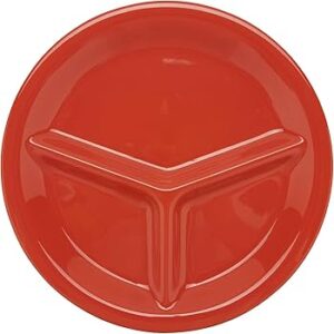 Plato de melamina Rojo Sensation de 10 1/4 pg con 3 compartimentos GET (Precio por 12 piezas)