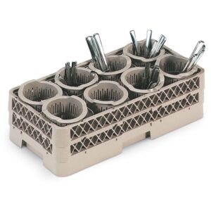 CANASTILLA MEDIA PARA LAVAVAJILLAS CON 8 CILINDROS COLOR CAFE HR1370 TRAEX VOLLRATH