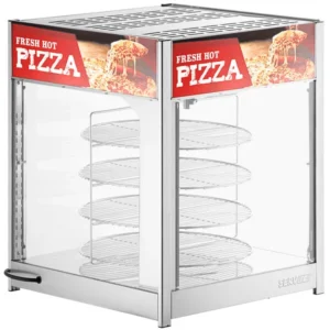 CONSERVADOR EXHIBIDOR DE PIZZA DE 18 PG DE 4 PARRILLAS ROTADORAS 120V, 1700W- MARCA SERV-IT