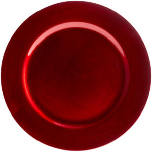Plato Base Color Rojo de 33cms Modelo TRR665RD Material Plastico (VENTA POR MULTIPLOS DE 24 PIEZAS)