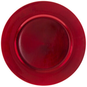 Plato Base Color Rojo de 33cms Modelo LARD24 Material Plastico Acrilico (Precio por 24 piezas)