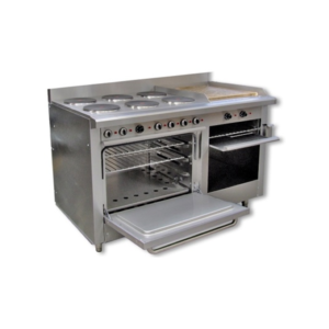 Estufa Electrica EC-6-H-GRILL-E Master Acero Inoxidable 6 platos de hierro fundido de 2600W cada uno, Gratinador de 0.540m x 0.60m