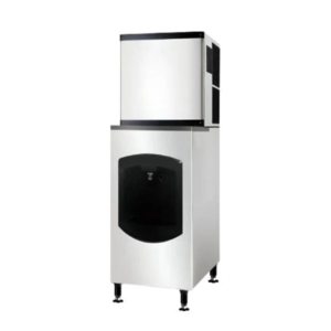 Máquina Fabricadora De Hielo De 160 Kilos Con Dispensador Sk-350D Gabinete En Acero Inoxidable 65.5 X 91.8 X 192.5 Cm