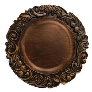 Plato Base Color Madera de 33cms Modelo 1320274OK MATERIAL PLASTICO (VENTA EN MULTIPLOS DE 24 PIEZAS)