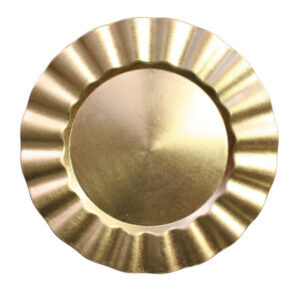 Plato Base Color Dorado de 33cms Modelo 1183057GD Material Plastico (VENTA POR MULTIPLOS DE 24 PIEZAS)
