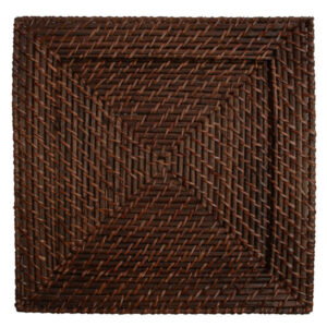 Plato Base Color Cafe de 33cms Modelo 1660147BB Material Ratan (VENTA POR MULTIPLOS DE 24 PIEZAS)