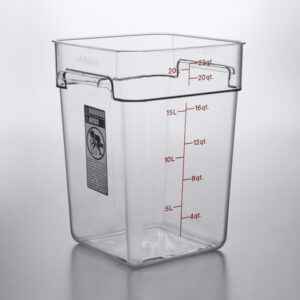 CONTENEDOR CUADRADO DE POLICARBONATO 22 QT (20.8 LTS) CAMBRO (SU TAPA ES 214SFC12)