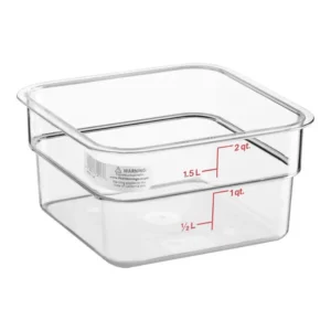 CONTENEDOR CUADRADO DE POLICARBONATO 2 QT (1.89 LTS) CAMBRO (SU TAPA ES 214SFC2)