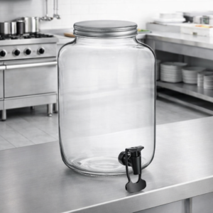 DISPENSADOR DE BEBIDAS 2 GALONES (7.57 LTS) MASON JAR MANOS LIBRES CRISTAL ACOPA
