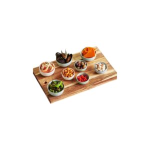 Tabla para servir de madera de acacia con borde natural de 45 x 30 cm Acopa (Precio por 12 piezas)