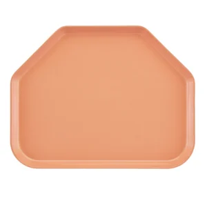 CHAROLA DE SERVICIO TRAPEZOIDAL FIBRA DE VIDRIO 14 x 18 PULGADAS COLOR DURAZNO OSCURO 1418TR117 CAMBRO (PRECIO POR 12 PIEZAS)