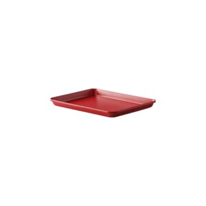 CHAROLA ALUMINIO 9 1/2 X 13 PG (24.13 x 33.02 cm) CALIBRE 19 COLOR ROJO (PRECIO POR 12 PIEZAS)