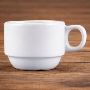 TAZA CAPACIDAD DE 89ml (3 oz.) MARCA ECOR BLANCO BRILLANTE (CAJA CON 36 PIEZAS)