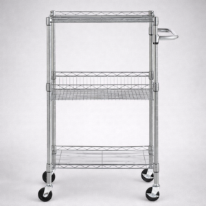 CARRO DE SERVICIO DE ACERO CROMADO 71 X 41 X 99 cms MODELO W342416BA
