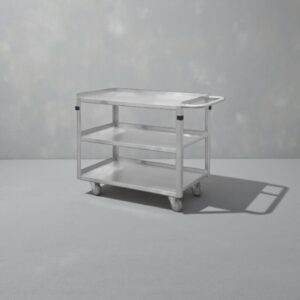 CARRO DE SERVICIO 3 REPISAS CON AGARRADERA ACERO INOX CAL. 20 CAPACIDAD DE CARGA 272 KG, MEDIDAS: 55 X 106 X 86 CMS SRSC2022363FLD4PU DURHAM