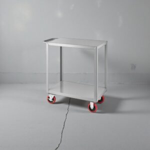 CARRO DE SERVICIO 2 REPISAS USO RUDO ACERO INOX T.430 CAL. 18 CAPACIDAD DE CARGA 544 KG, MEDIDAS: 76 X 45 X 88 CMS LAVEX