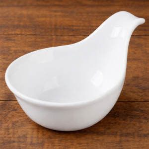 CUCHARA CERAMICA CAPACIDAD DE 104ml (3.5 oz.) MARCA ECOR BLANCO BRILLANTE (CAJA CON 72 PIEZAS)