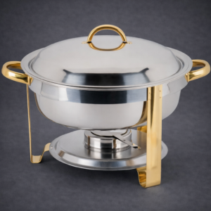CHAFER PARA SOPAS 4 QT REDONDO CON DETALLES DORADOS CHOICE