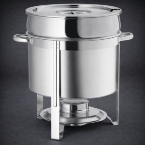 CHAFER PARA SOPAS 11 QT REDONDO CON DETALLES CROMADO CHOICE