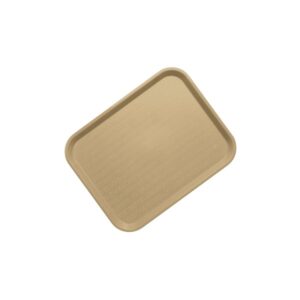 CHAROLA DE SERVICIO RECTANGULAR 14 X 18 PG COLOR BEIGE (PRECIO POR 12 PIEZAS)