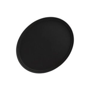 CHAROLA OVALADA ANTIDERRAPANTE 22 X 27 PG POLIPROPILENO RIGIDO NEGRA CHOICE (PRECIO POR 6 PIEZAS)