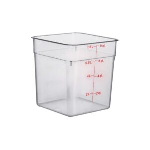 CONTENEDOR CUADRADO DE POLICARBONATO 8 QT (7.6 LTS) CAMBRO (SU TAPA ES 214SFC6)