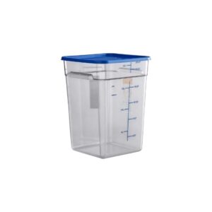 CONTENEDOR CUADRADO DE POLICARBONATO 22 QT CON TAPA COLOR AZUL VIGOR