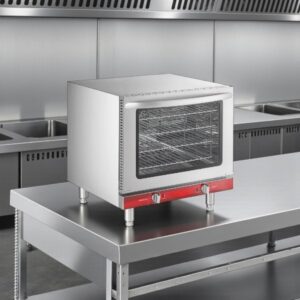 HORNO DE CONVECCION ELECTRICO MEDIO 2.3 PIES CUBICOS (65 LTS) 208/240V, 2100/2800W CAPACIDAD DE 4 CHAROLAS DE 13 x 18 PG MEDIDA GENERAL: 23 1/2 X 22 1/2 X 20 PG MARCA AVANTCO