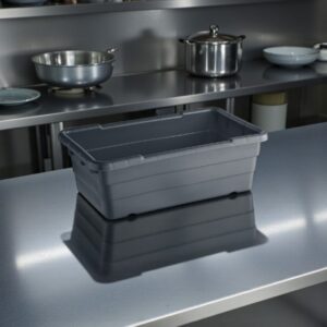 CAJA PARA TRANSPORTAR CARNE COLOR GRIS OSCURO DE 25 X 15 X 8 PG