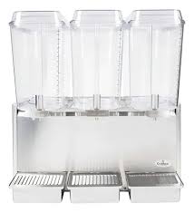 DISPENSADOR DE BEBIDAS REFRIGERADO 3 TINAS 5 GAL Crathco D35-3 Classic Bubbler Series Triple 5 Gallon Bowl Stainless Steel Refrigerated Beverage Dispenser