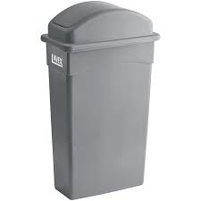 CONTENEDOR RECTANGULAR 23 GAL CON TAPA COLOR GRIS LAVEX